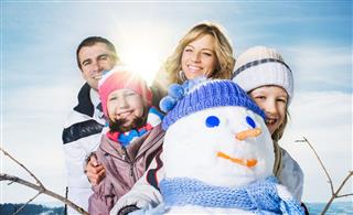 Family With Snowman