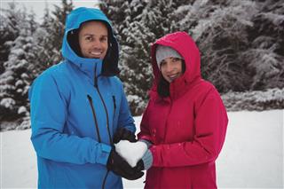 Smiling Couple In Warm Clothing