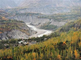 Hunza Valley In Autumn Karimabad