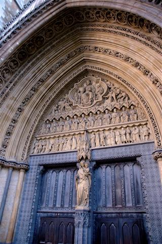 Statues In Westminster Abbey Door