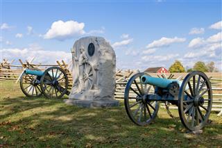 Civil War Memorial Artillery Soldier