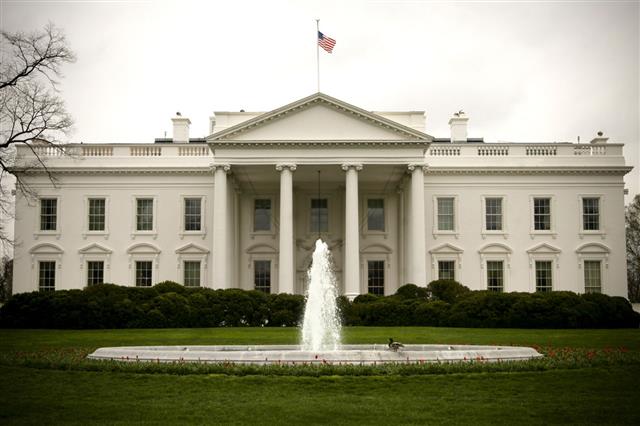 Front View Of The White House