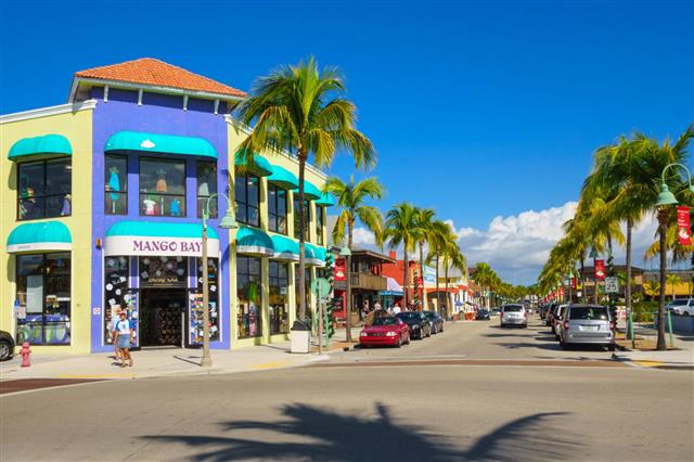 Fort Myers Beach Shopping District Florida