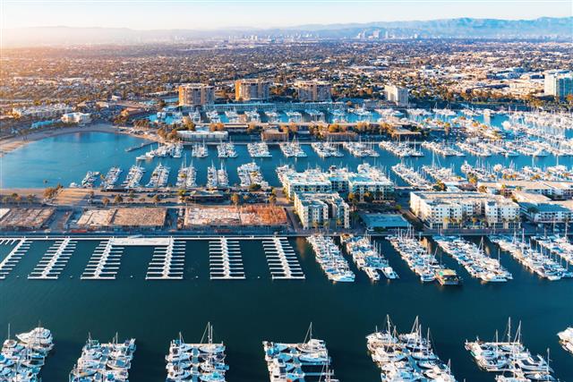 Aerial View Of Marina Del Rey