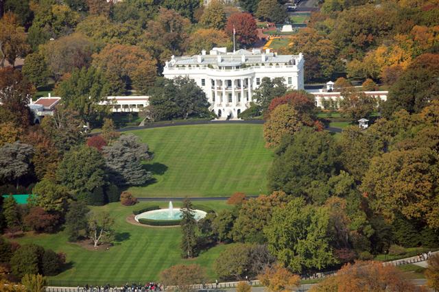 Aerial View Of The White House