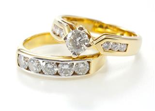 Two Styles Golden Ring With Diamond