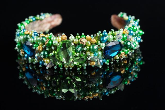 Diadem With Large Green Stones