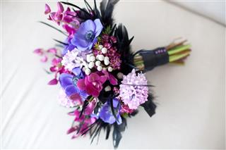 Purple And Fuschia Wedding Bouquet