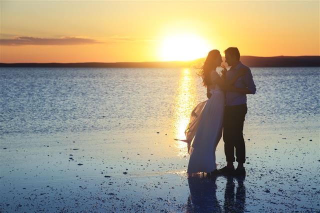 Newlyweds In Salt Lake Turkey