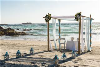Beach Ready For Wedding Ceremony