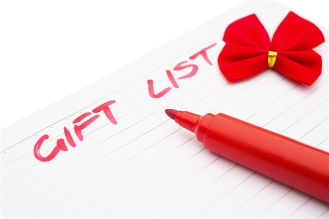 Gift list for guest