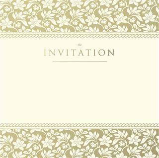 Gold and white invitation sample