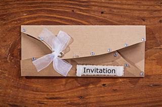 Vintage invitation envelope