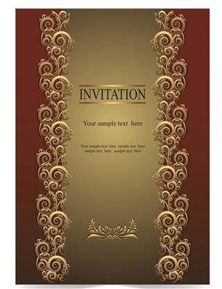 Brown Invitation Card