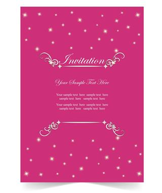 Pink Invitation card