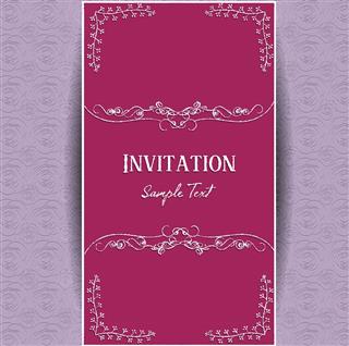 Pink Invitation card