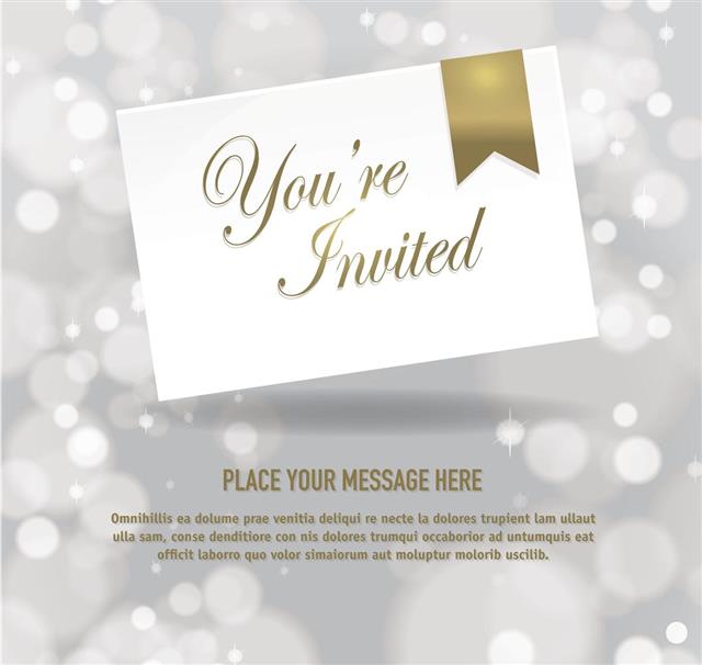 Gold invitation template design
