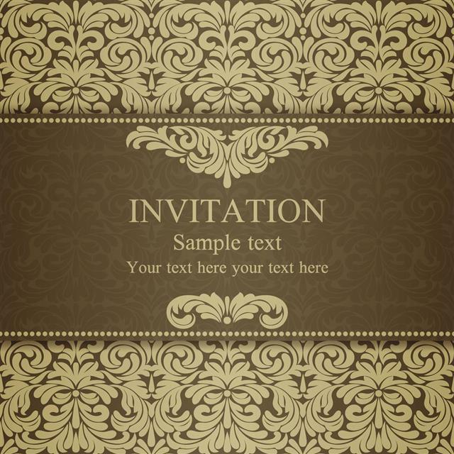Baroque invitation card