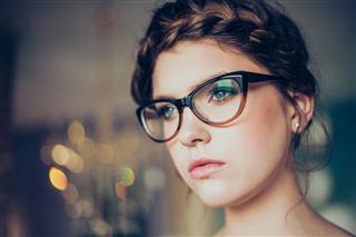 Young Woman Wearing Glasses