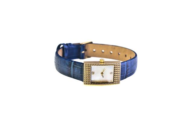 Blue And Gold Womans Watch