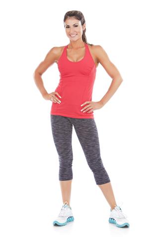 Woman Posing In Workout Clothes