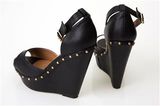 Wedge Black Shoes