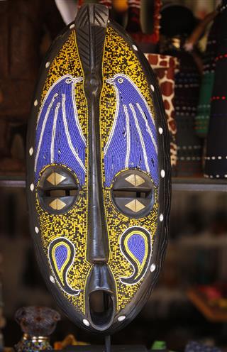 Beaded Wooden Mask South Africa