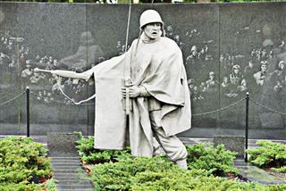 Statue At Korean War Veterans Memorial