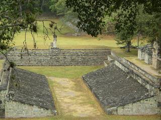 Ball Court Of Mayan Ruins