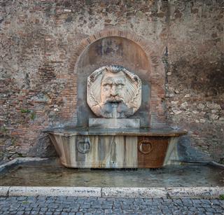 Fountain In Aventine Hill Rome Italy