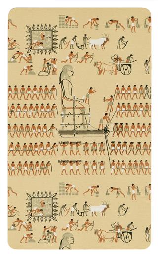 Playing Card Back Old Egyptian Hieroglyphs
