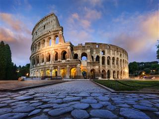Colosseum In Rome At Dusk