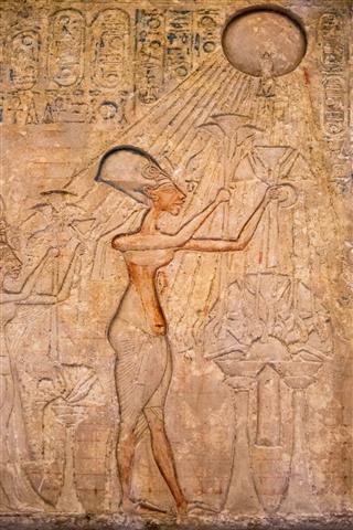 Relief Sculpture With Hieroglyphs