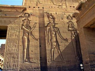 Egypt Aswan Hathor And Horus