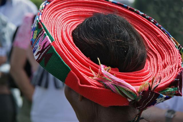 Mayan Hat In Village Santiago