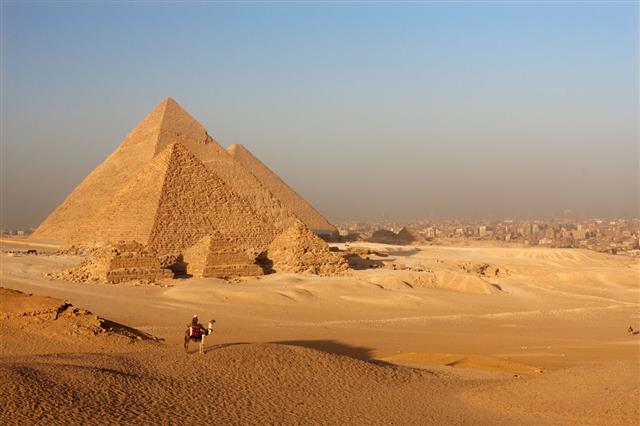 Pyramids In The Egyptian Desert