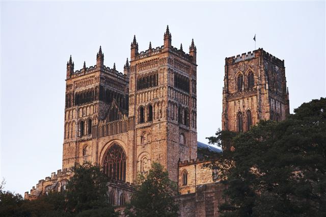 Durham Cathedral Lit By Sunset