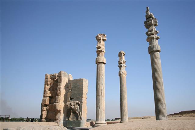 Columns In Ancient Persepolis Unesco Site Iran