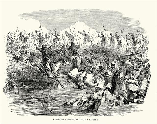 Mutineers Pursued By English Cavalry