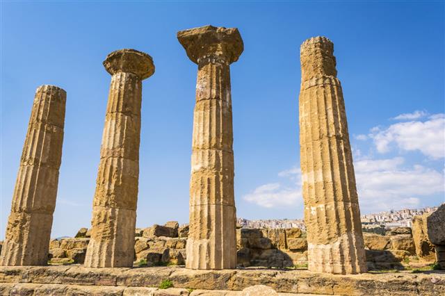 Hercules Temple Ancient Columns Italy